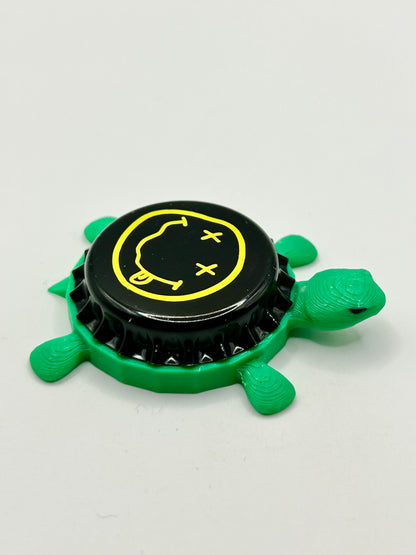 Nirvana - Bottle Cap Magnet Turtle Shell Shocked Art