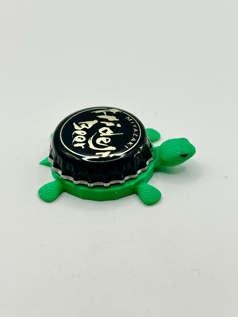 Miyazaki Hideji - Bottle Cap Magnet Turtle Shell Shocked Art