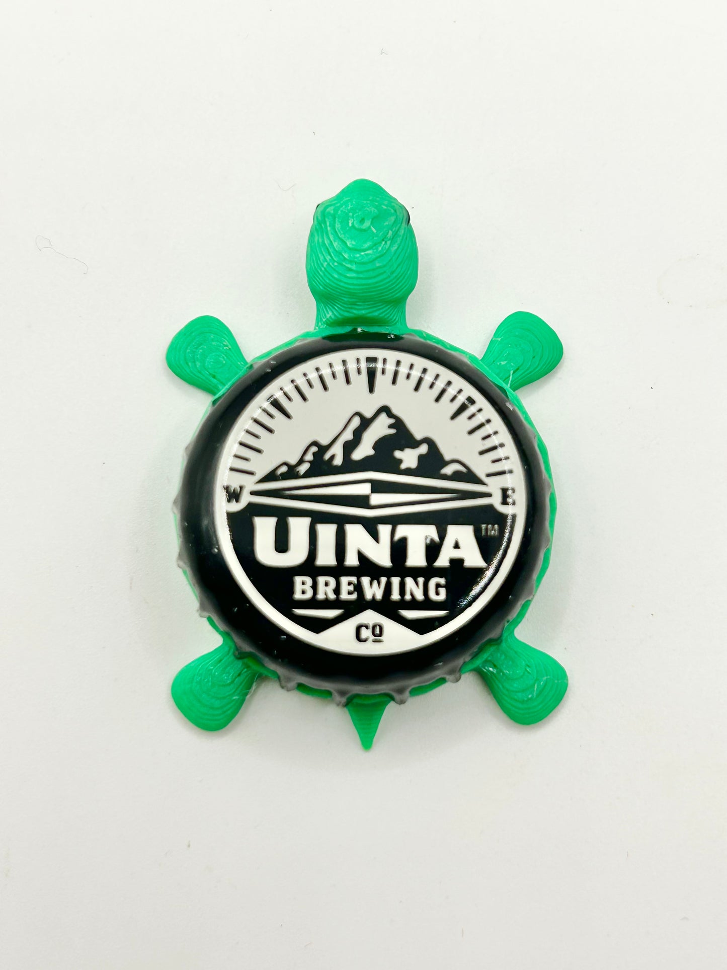 Uinta Brewing (Black) - Bottle Cap Magnet Turtle