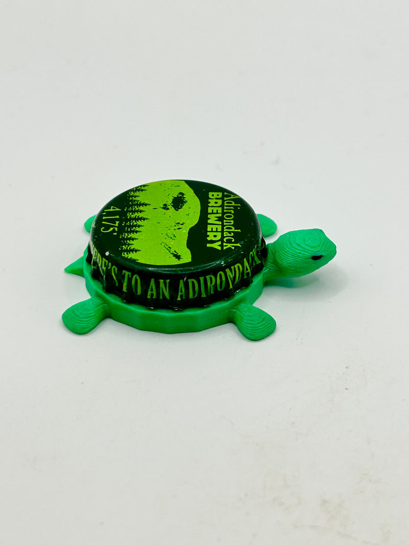 Adirondack Brewery (4,175 ft) - Bottle Cap Magnet Turtle Shell Shocked Art