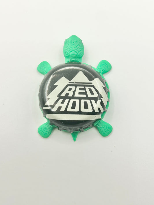 Red Hook Black - Bottle Cap Magnet Turtle