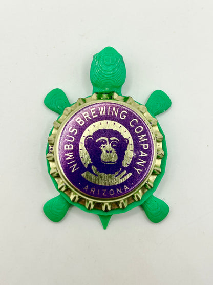Nimbus Brewing - Bottle Cap Magnet Turtle Shell Shocked Art