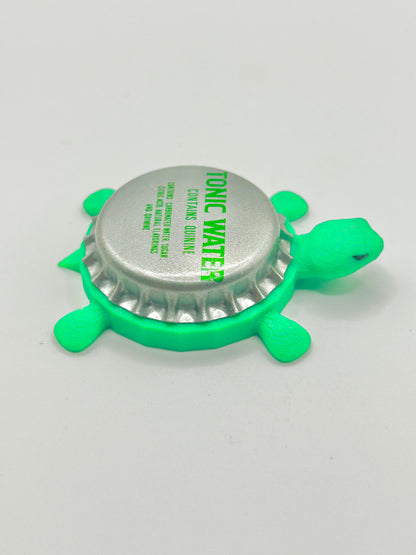 Tonic Water - Bottle Cap Magnet Turtle Shell Shocked Art