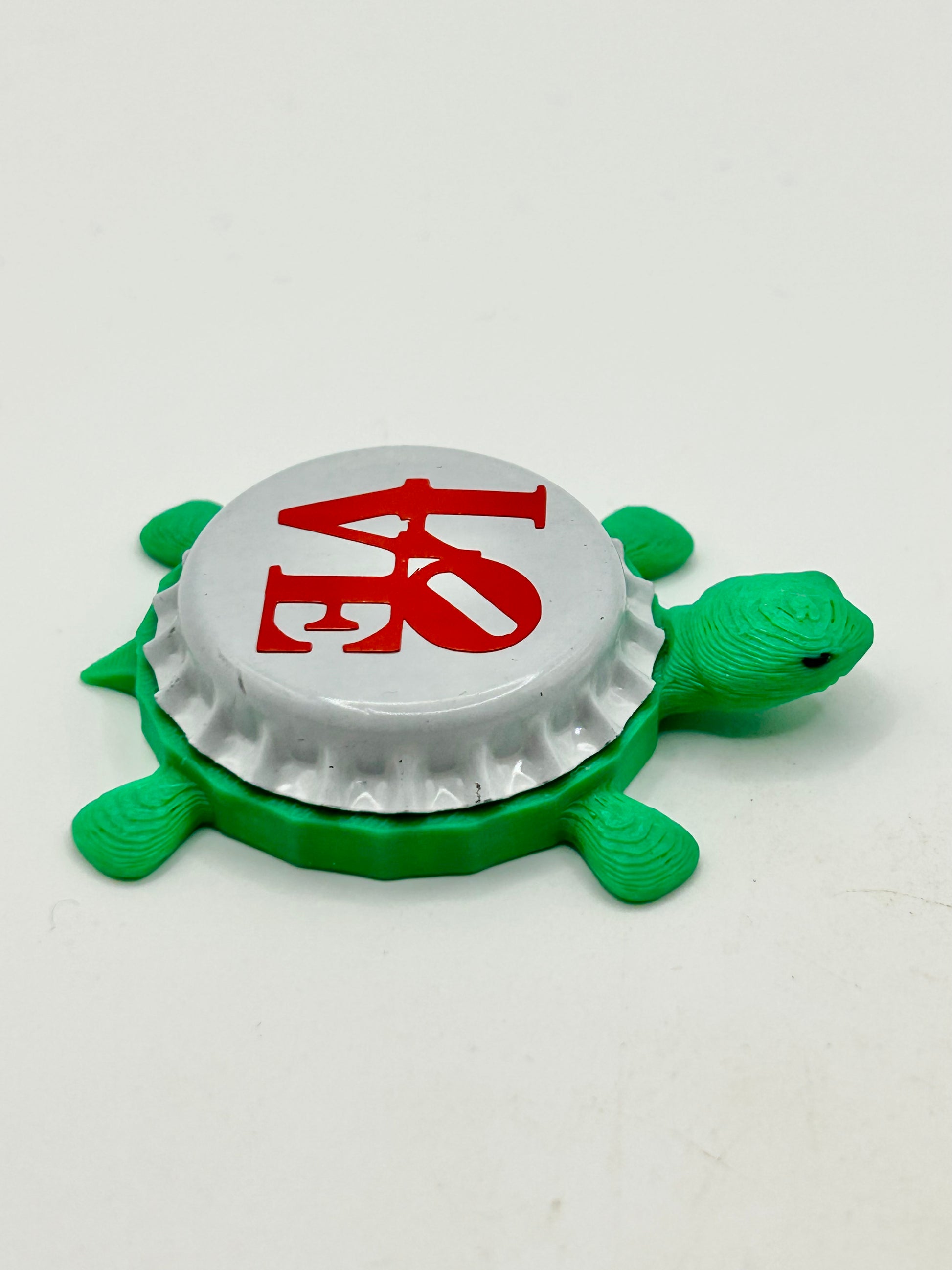 Love Park - Bottle Cap Magnet Turtle Shell Shocked Art