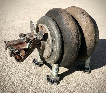 Hank - Metal Hippo Sculpture Shell Shocked Art