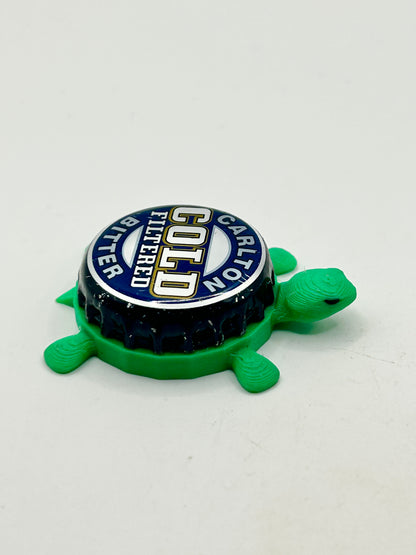 Carlton Cold Filtered Bitter - Bottle Cap Magnet Turtle Shell Shocked Art