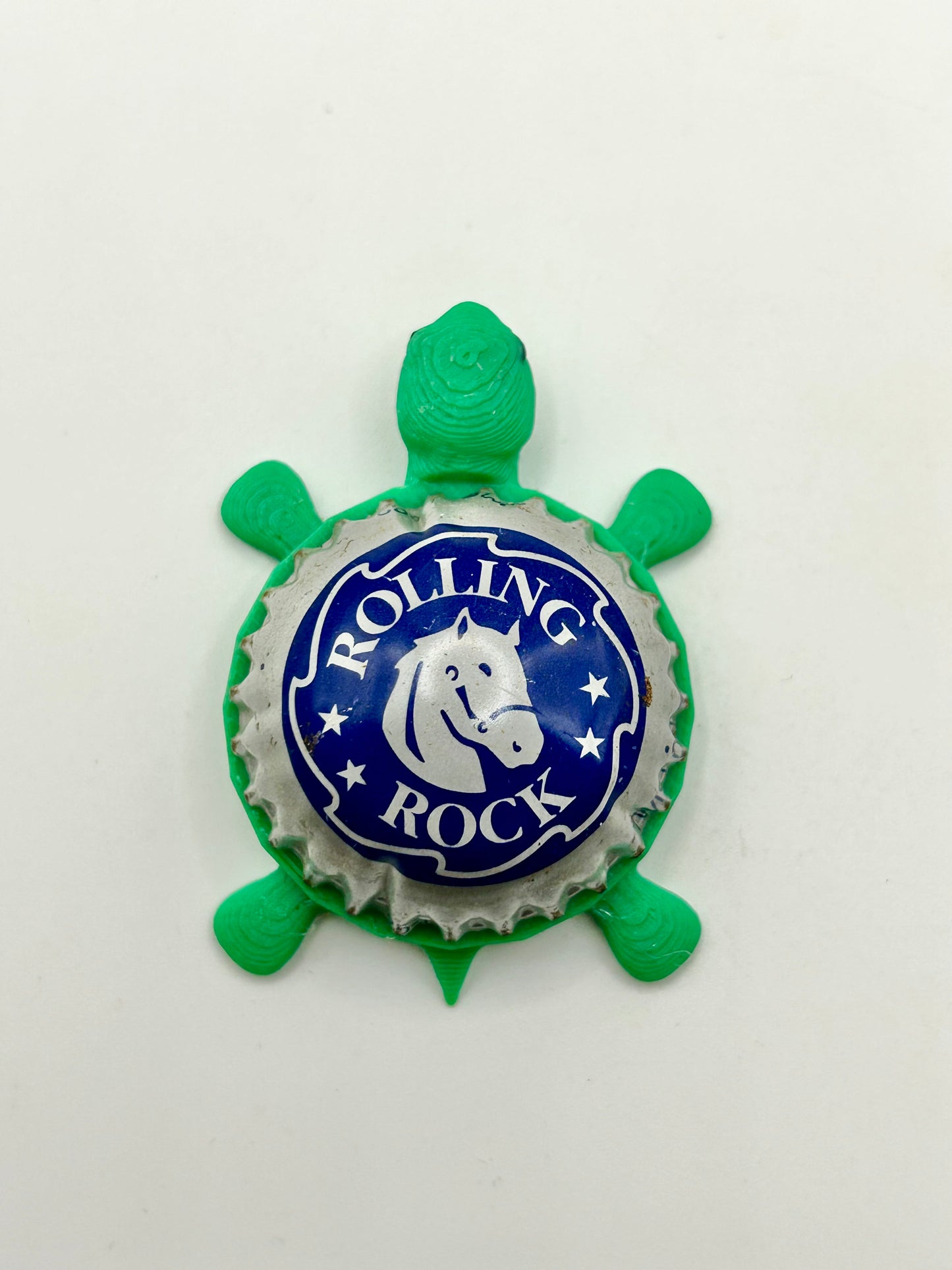 Rolling Rock (Dome Shell) - Bottle Cap Magnet Turtle