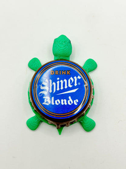 Shiner Blonde - Bottle Cap Magnet Turtle Shell Shocked Art
