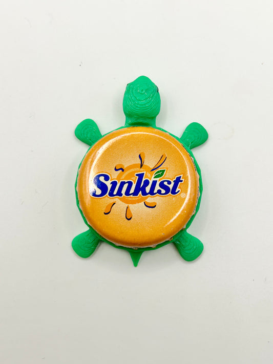 Sunkist Soda - Bottle Cap Magnet Turtle