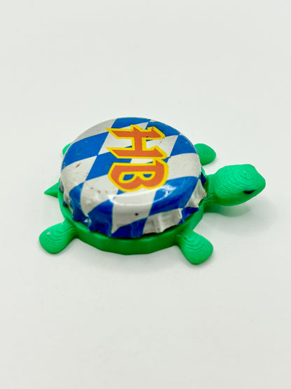 Heiner Brau Brewing - Bottle Cap Magnet Turtle Shell Shocked Art
