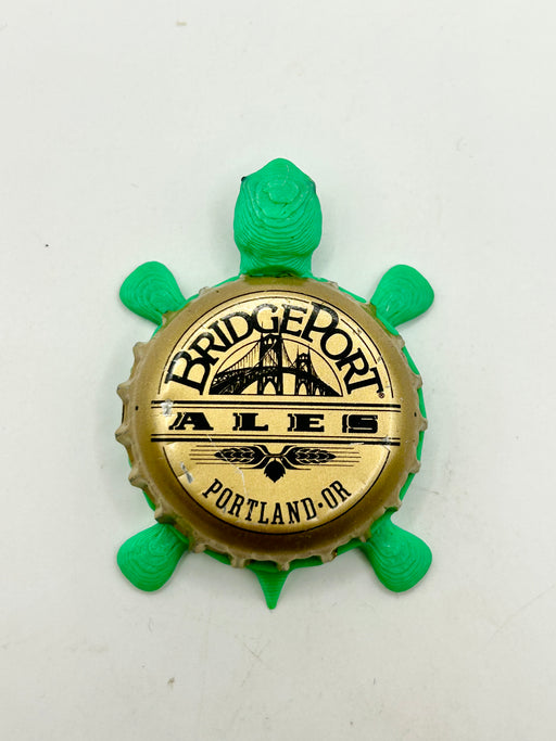 Bridgeport Ales (Vintage - Gold) - Bottle Cap Magnet Turtle Shell Shocked Art