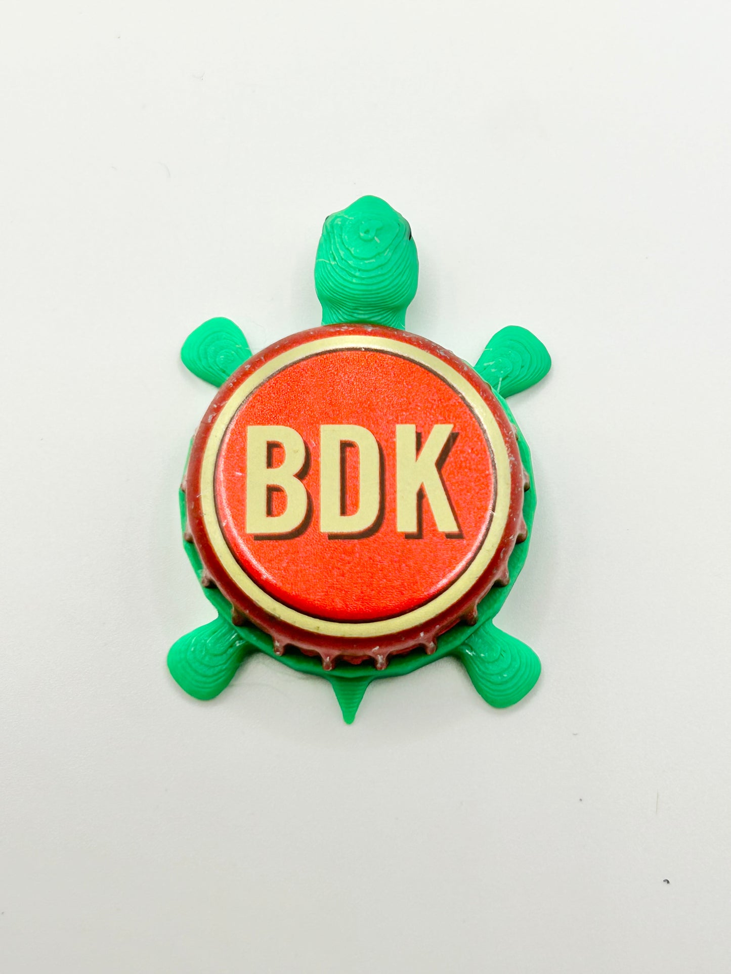 BDK Brew Dr. Kombucha (Red) - Bottle Cap Magnet Turtle