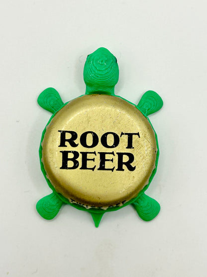 Root Beer Soda - Bottle Cap Magnet Turtle Shell Shocked Art