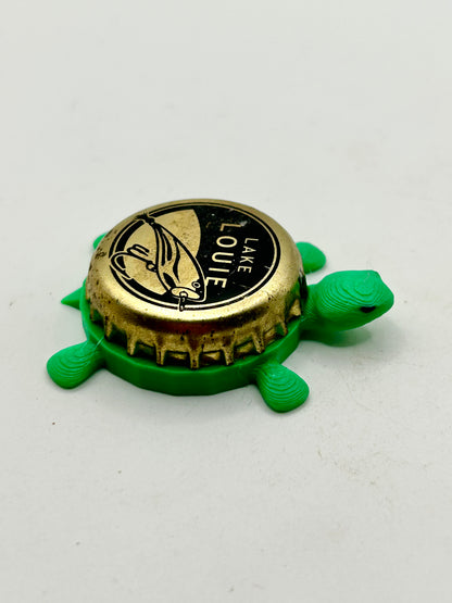 Lake Louie Brewing - Bottle Cap Magnet Turtle Shell Shocked Art