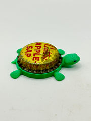 Century Apple-Sap - Bottle Cap Magnet Turtle Shell Shocked Art