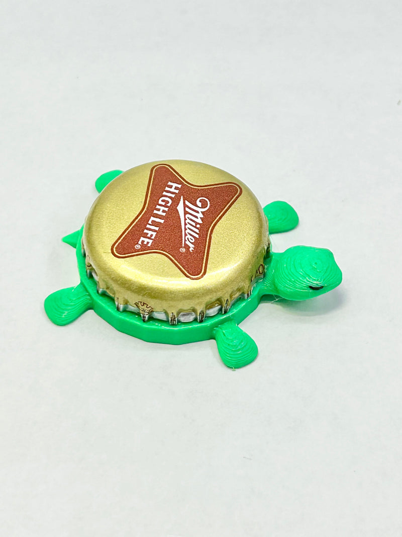 Miller High Life Bottle-Cap Magnet Turtle | Shell Shocked Art Shell Shocked Art