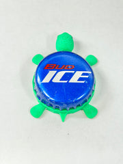 Bud Ice - Bottle Cap Magnet Turtle Shell Shocked Art
