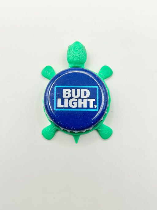 Bud Light (Blue Rectangle) - Bottle Cap Magnet Turtle Shell Shocked Art