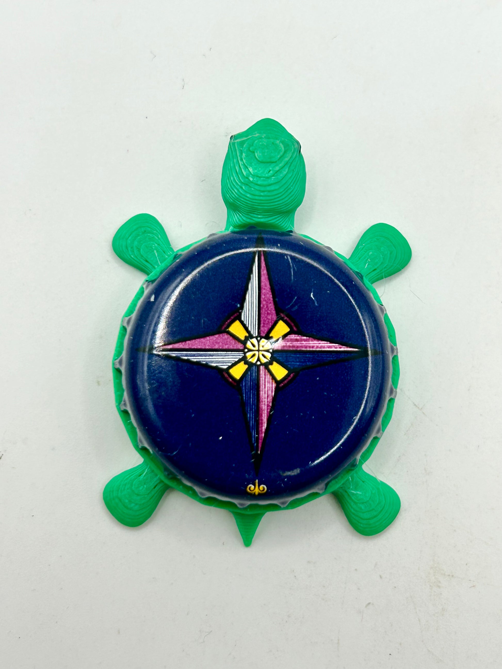 Bell's Expedition Stout - Bottle Cap Magnet Turtle Shell Shocked Art