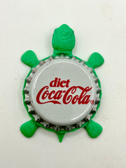 Diet Coca-Cola (Vintage) - Bottle Cap Magnet Turtle Shell Shocked Art
