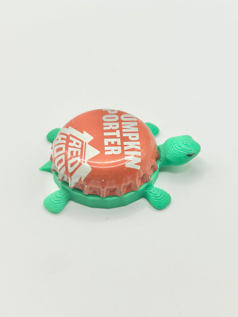 Red Hook Pumpkin Porter - Bottle Cap Magnet Turtle Shell Shocked Art