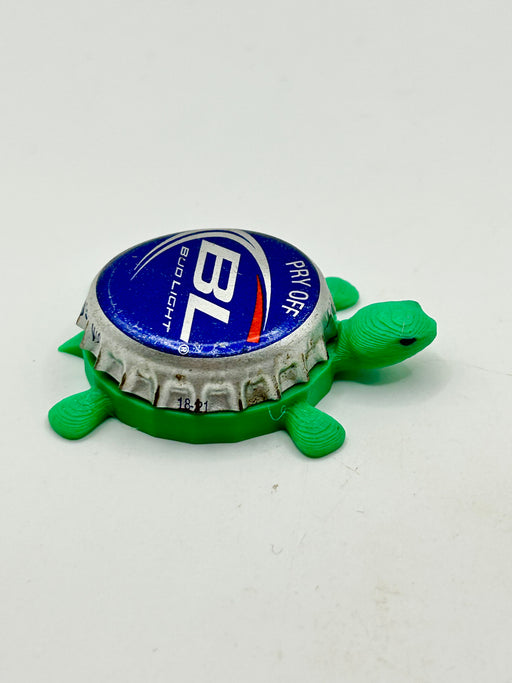 Bud Light (BL Pry Off) - Bottle Cap Magnet Turtle Shell Shocked Art