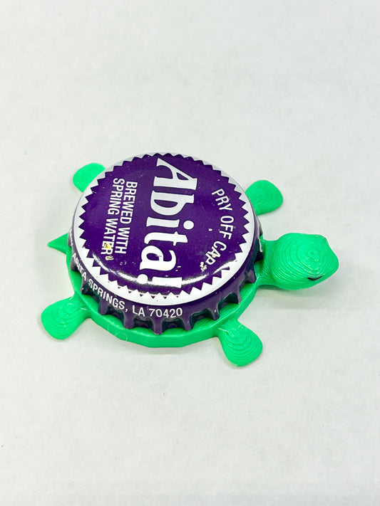 Abita Beer (Purple Cap) - Bottle Cap Magnet Turtle