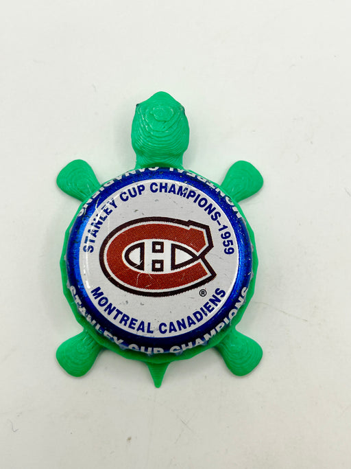 Montreal Canadiens Stanley Cup Champions (1959) - Bottle Cap Magnet Turtle Shell Shocked Art