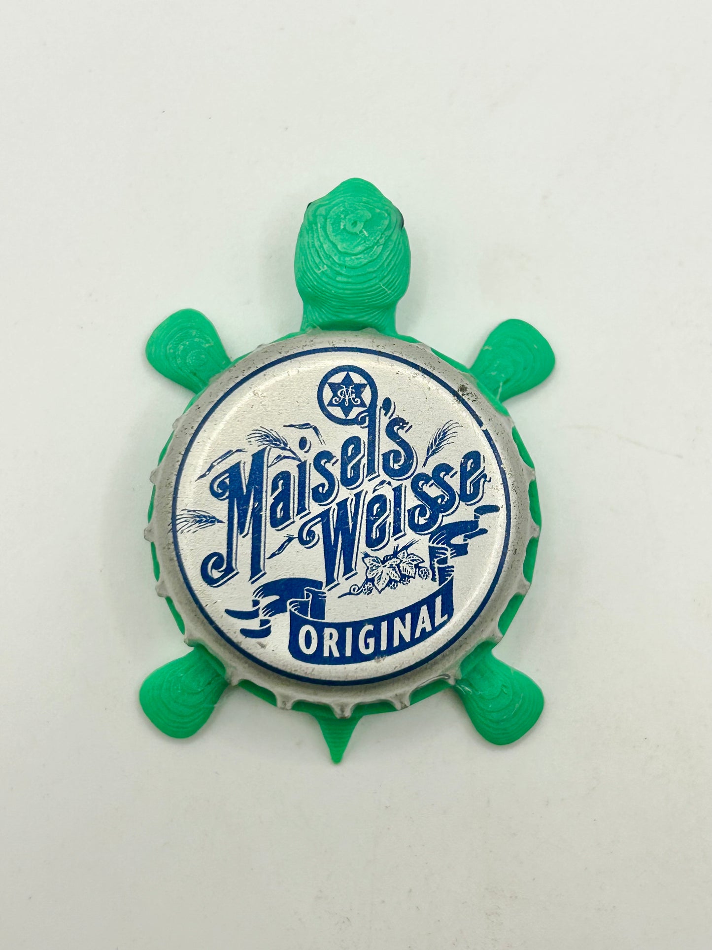 Maisel’s Weisse Original - Bottle Cap Magnet Turtle Shell Shocked Art