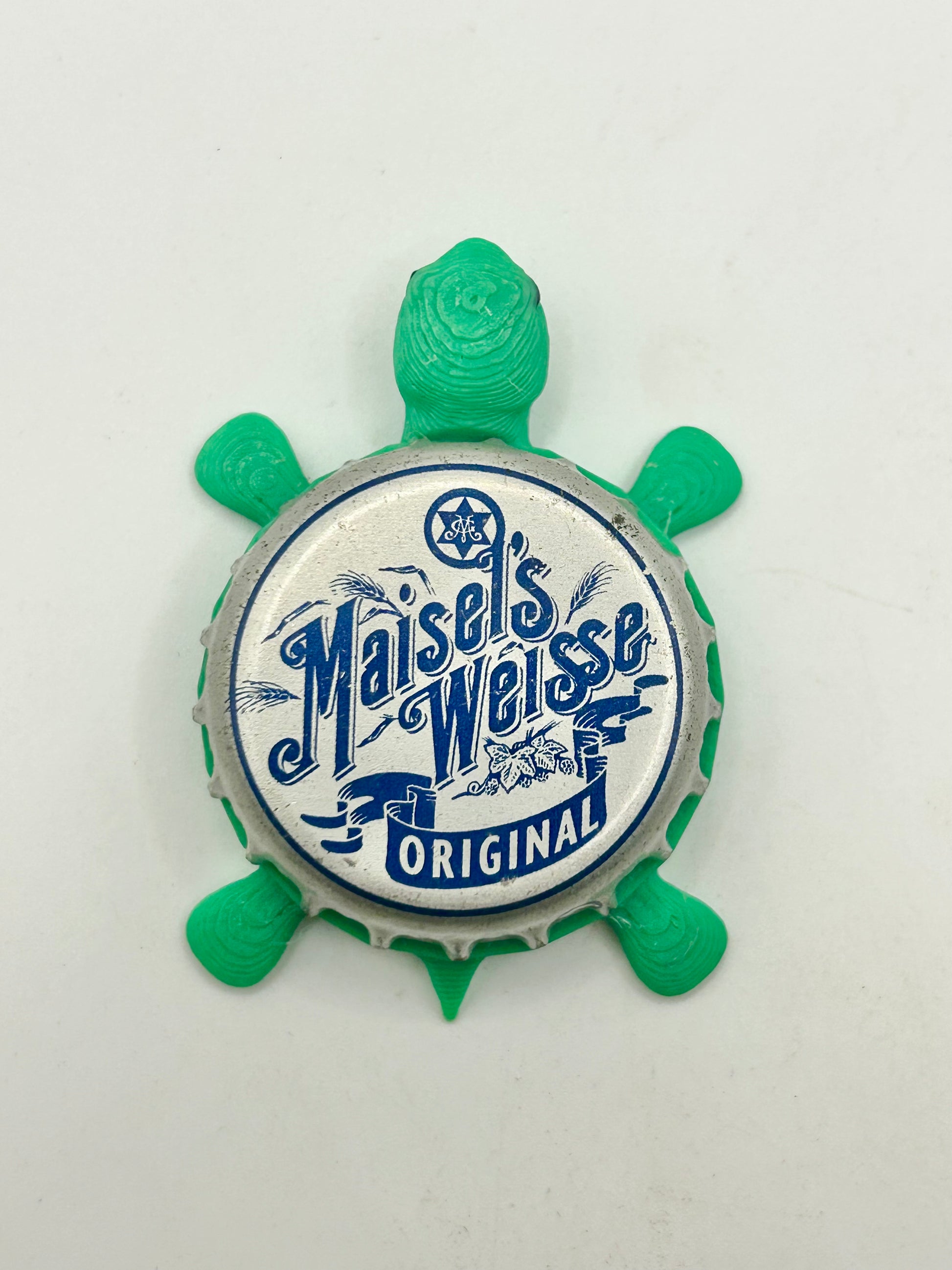 Maisel’s Weisse Original - Bottle Cap Magnet Turtle Shell Shocked Art