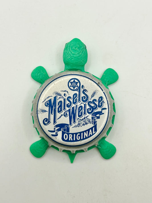 Maisel’s Weisse Original - Bottle Cap Magnet Turtle Shell Shocked Art
