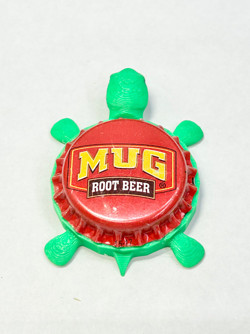 Mug Root Beer - Bottle Cap Magnet Turtle Shell Shocked Art