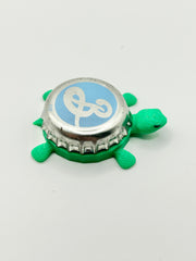 Brooklyn Beer (Light Blue Background) - Bottle Cap Magnet Turtle Shell Shocked Art