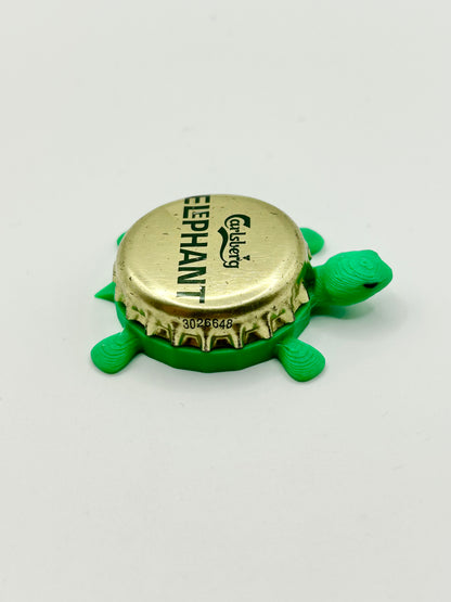 Carlsberg Elephant Pilsner - Bottle Cap Magnet Turtle Shell Shocked Art