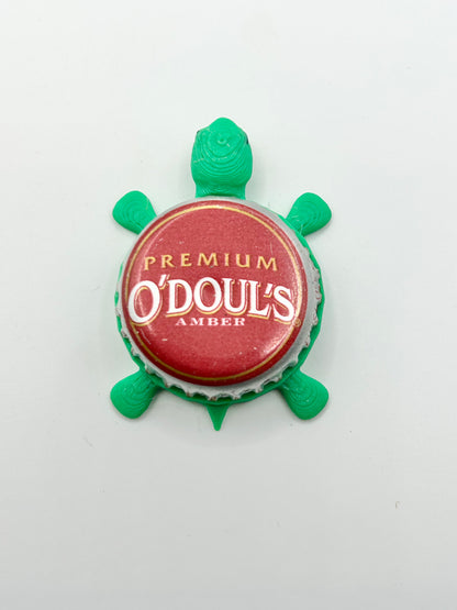 O’Doul’s Amber (Premium) - Bottle Cap Magnet Turtle Shell Shocked Art