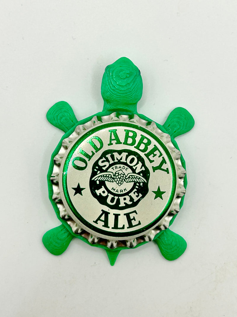 Simon Pure Beer (Green) - Bottle Cap Magnet Turtle (Copy) Shell Shocked Art