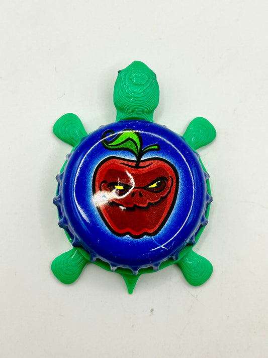 Wicked Grove Hard Cider - Bottle Cap Magnet Turtle Shell Shocked Art