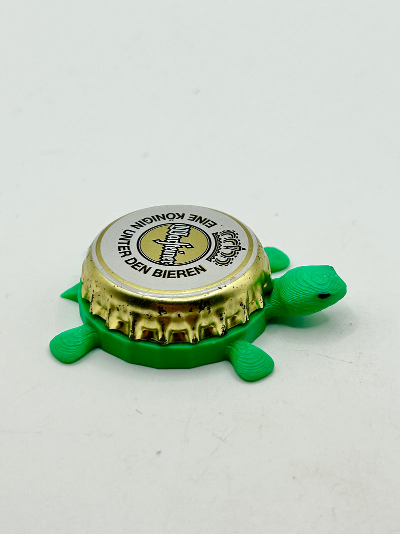 Warsteiner (Vintage) - Bottle Cap Magnet Turtle Shell Shocked Art