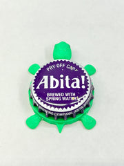 Abita Beer (Purple Cap) - Bottle Cap Magnet Turtle Shell Shocked Art