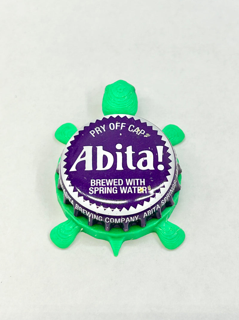 Abita Beer (Purple Cap) - Bottle Cap Magnet Turtle Shell Shocked Art