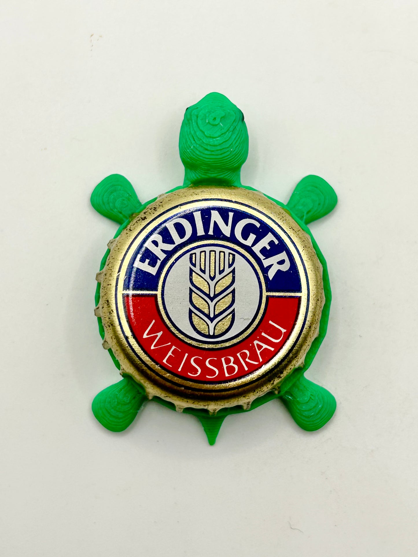 Erdinger Beer - Bottle Cap Magnet Turtle