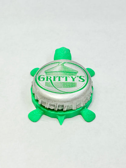 Gritty’s Brewing - Bottle Cap Magnet Turtle Shell Shocked Art