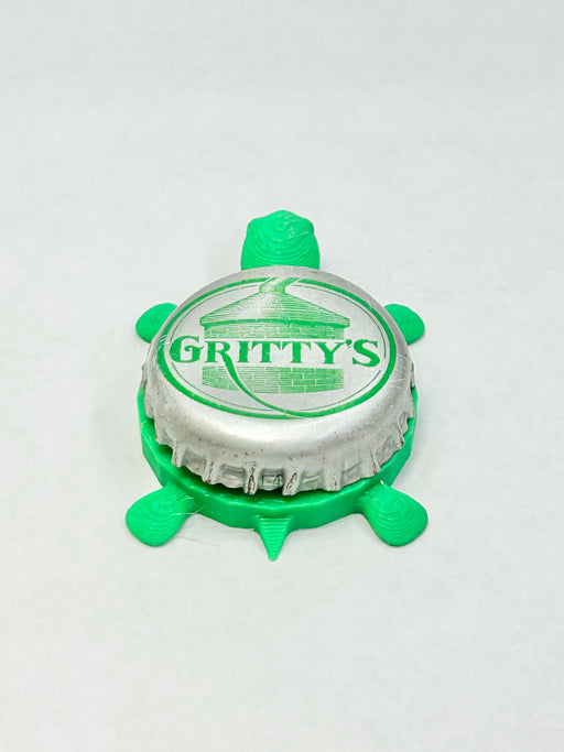 Gritty’s Brewing - Bottle Cap Magnet Turtle Shell Shocked Art