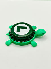 Luigi - Bottle Cap Magnet Turtle Shell Shocked Art