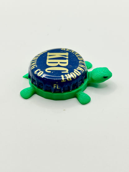 Kennebunkport Brewing KBC - Bottle Cap Magnet Turtle Shell Shocked Art