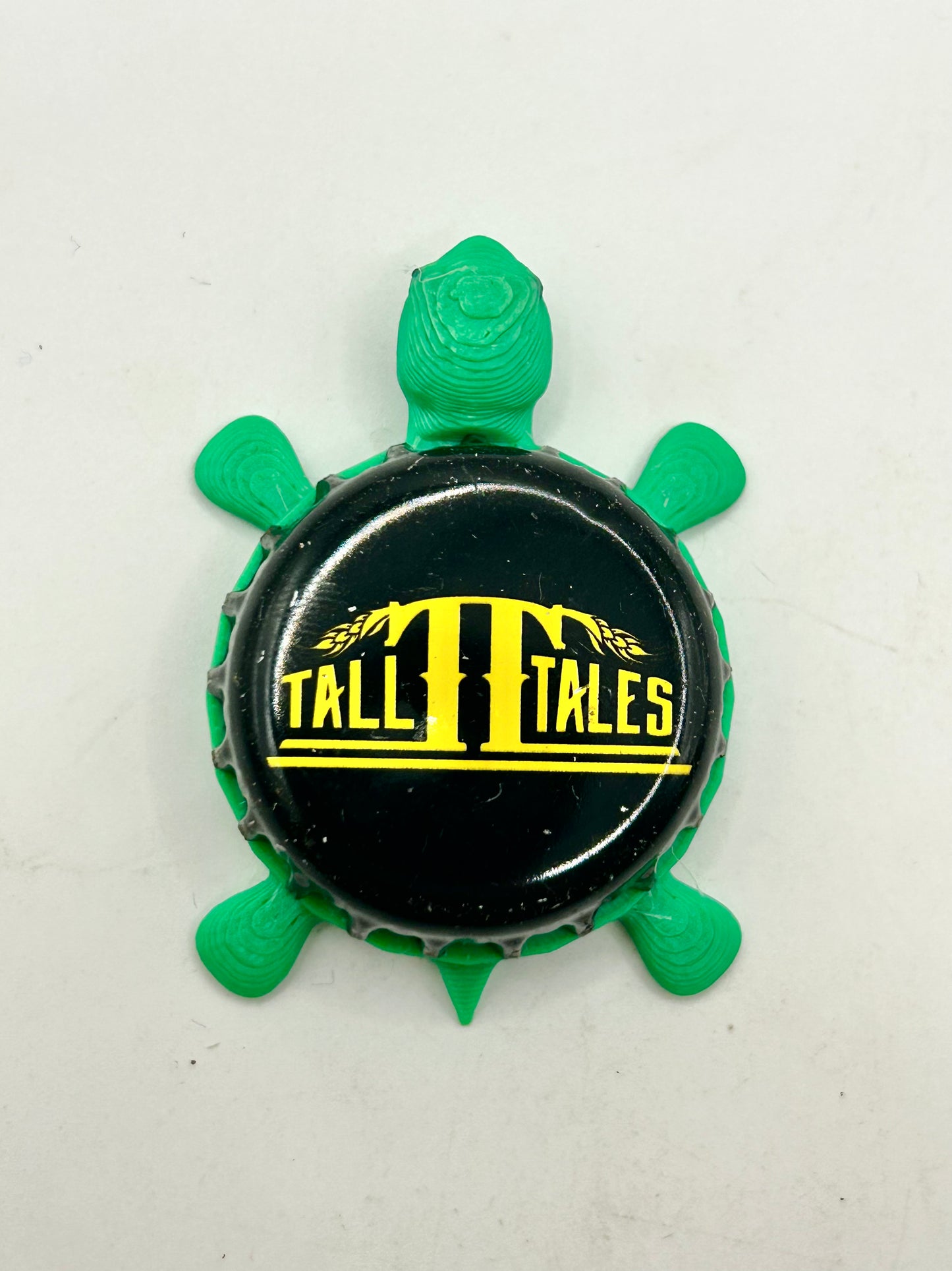 Tall Tales Brewing - Bottle Cap Magnet Turtle Shell Shocked Art