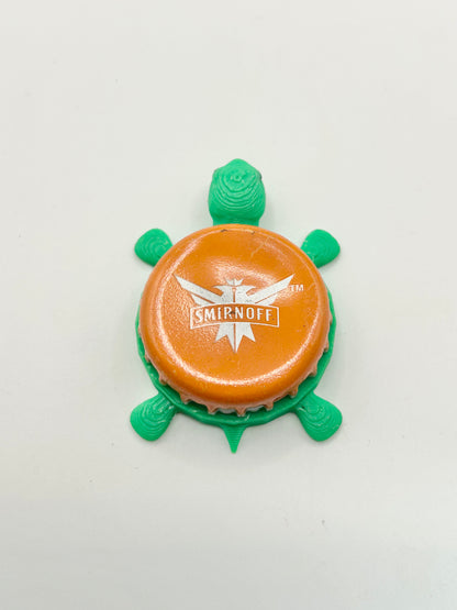 Smirnoff (Orange) - Bottle Cap Magnet Turtle Shell Shocked Art
