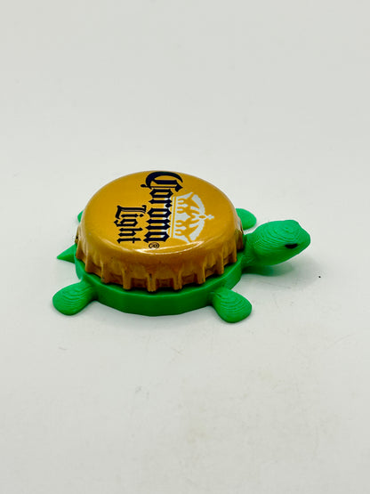 Corona Light - Bottle Cap Magnet Turtle Shell Shocked Art
