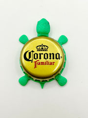 Corona Familiar - Bottle Cap Magnet Turtle Shell Shocked Art
