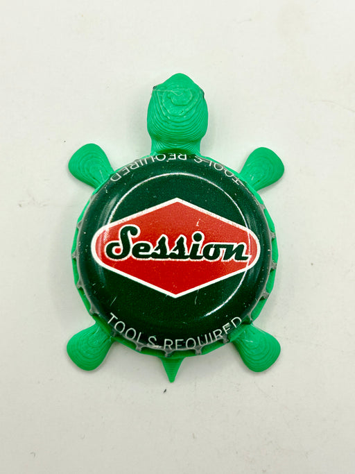 Full Sail Session (Green) - Bottle Cap Magnet Turtle Shell Shocked Art
